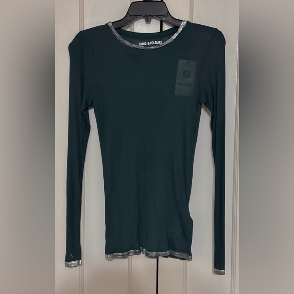 ZADIG & VOLTAIRE WILLY FOIL in PEACOCK - Picture 4 of 9